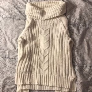 Cable knit turtleneck sweater